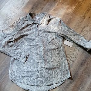 Snakeskin print top